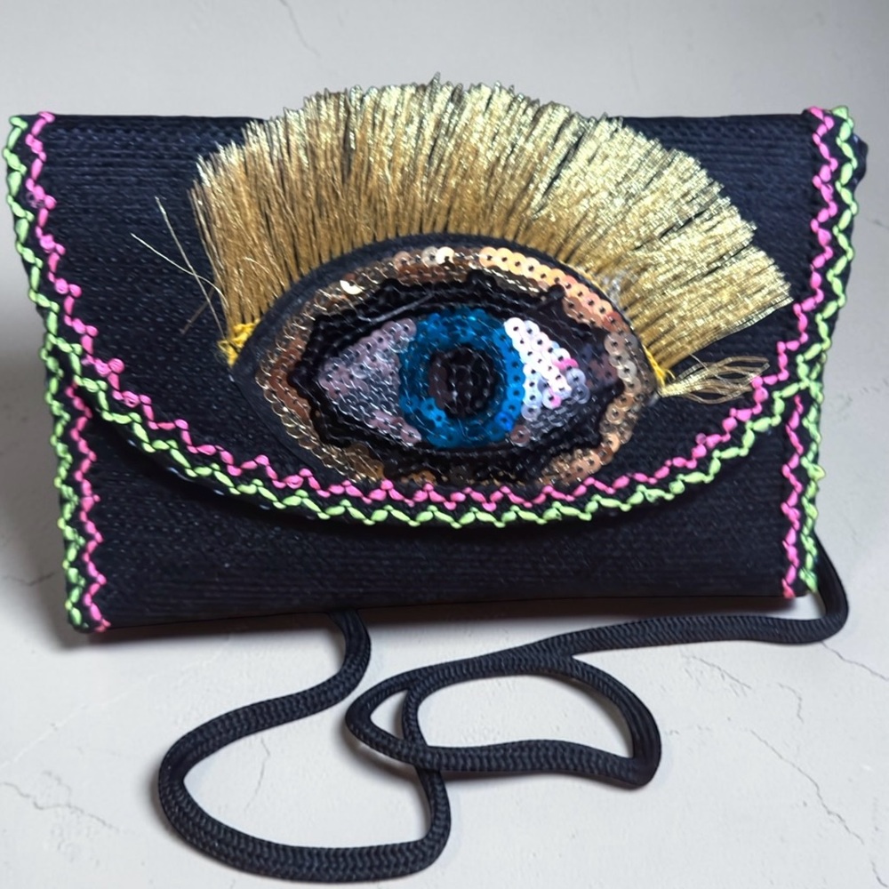 Handwoven Evil Eye Crossbody Bag.
New. - Picture 5 of 5